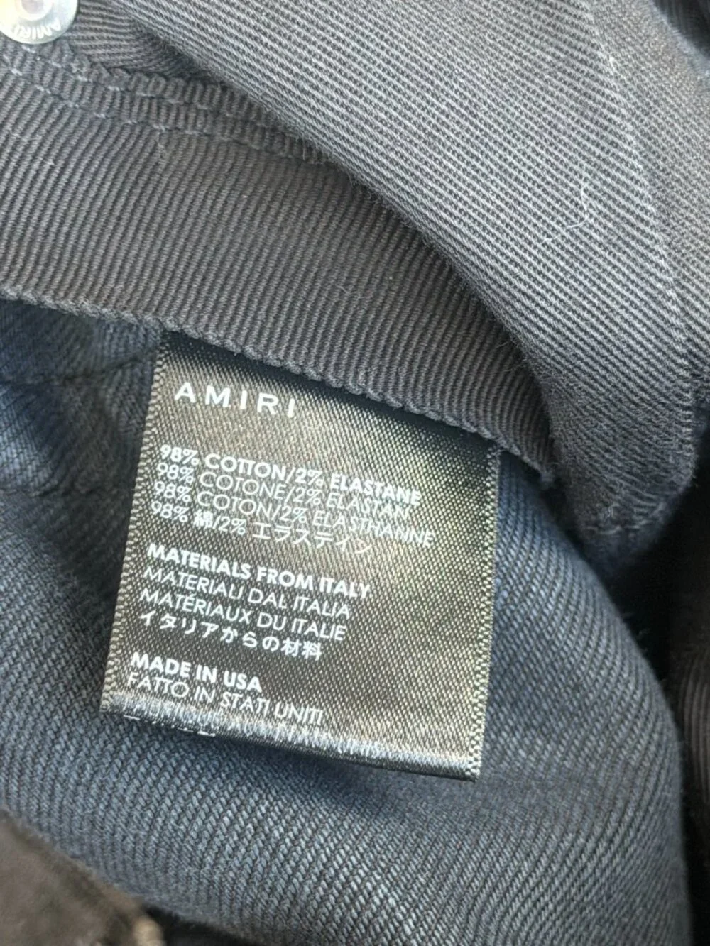 Amiri Black & White Core Applique Logo Jeans